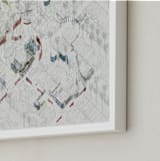 "Santa Monica Abstraction" - Art Print in Rich Red by Johnathon Smith - Frame Close-up