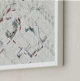 "Santa Monica Abstraction" - Art Print in Rich Red by Johnathon Smith - Frame Close-up