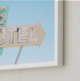 "Route 66" - Art Print in Pastel by Land Collioure Le Coq - Frame Close-up