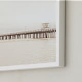 "Stormy Pier" - Art Print in sand by Kamala Nahas - Frame Close-up