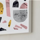 "Boats on a river" - Art Print in light and fun by Susanne Kasielke - Frame Close-up