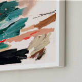 "Don't Rush Me" - Art Print in Teal by Lauren Packard - Frame Close-up