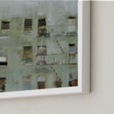 "Windows" - Art Print in grey by Hadas Tal - Frame Close-up