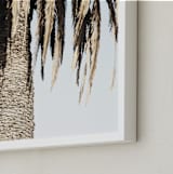 "Hanging Palms" - Art Print in Light Sky Blue by Elan Alvarez Sherman - Frame Close-up