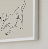 "Let's Play" - Art Print in Sand Beige by Adelyn T. - Frame Close-up