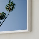 "Palm Lean" - Art Print in Los Angeles Green by Kitty Seeber - Frame Close-up