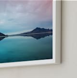 "Desert's Edge" - Art Print in Turquoise Blue by Eric Clegg - Frame Close-up