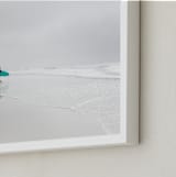 "California Surf" - Art Print in Teal by Jessica C Nugent - Frame Close-up