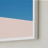 "Space & Boundaries II" - Art Print in Pink Coral by Caroline Mint - Frame Close-up