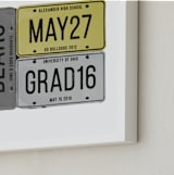 "License Memories" - Custom Print in Mustard by Johanna Phillips Huuva - Frame Close-up