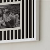 "Classically Striped: Landscape" - Framed Photo in Charcoal by Kercia Jane - Frame Close-up