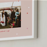 "Drops of Love: Landscape Framed Photo" - Framed Photo in Rose by Leia Matt - Frame Close-up