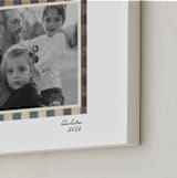 "Textile Checks Frame: Landscape" - Framed Photo in Sand by Creo Study - Frame Close-up