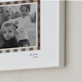 "Textile Checks Frame: Landscape" - Framed Photo in Sand by Creo Study - Frame Close-up