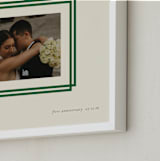 "Double Border: Landscape" - Framed Photo in Emerald by letterfix - Frame Close-up
