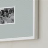 "Railroad Stripe: Landscape" - Framed Photo in Denim by Olivia Kanaley Inman - Frame Close-up