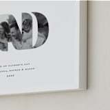 "DAD: Framed Photo" - Framed Photo in Chalk by Olivia Kanaley Inman - Frame Close-up