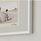 "Luxe Stripes: Landscape" - Framed Photo in Azure by Creo Study - Frame Close-up