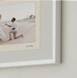 "Luxe Stripes: Landscape" - Framed Photo in Azure by Creo Study - Frame Close-up