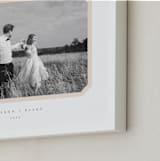 "Bevel Border: Landscape" - Framed Photo in Cream by Carolyn MacLaren - Frame Close-up