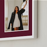 "Official Party: Landscape Framed Photo" - Framed Photo in Maroon by Hooray Creative - Frame Close-up