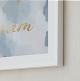 "Dreaming" - Custom Foil Print in Ocean Gray by Nicoletta Savod - Frame Close-up