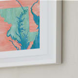 "Maryland in Paint" - Art Print in Maryland Blue by Denise Wong - Frame Close-up