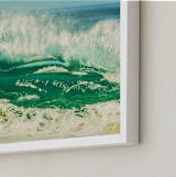 "The Wave I" - Art Print in Ocean Green by Debra Butler - Frame Close-up