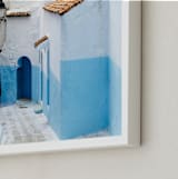"The Neighborhood" - Art Print in Moroccan Blue by Annie Montgomery - Frame Close-up