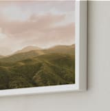 "Hazy Mountain High" - Art Print in Green Hills by Emmy Hagen - Frame Close-up