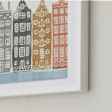 "On the Canal" - Art Print in brick by Griffinbell Paper Co. - Frame Close-up