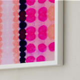 "Still Not Scared" - Art Print in Magenta by HAPI ART - Frame Close-up