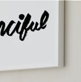"Fanciful" - Art Print in Coal Black by Yours Madly - Frame Close-up