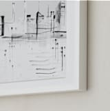 "nyc night lights " - Art Print in Black and White by Kaitlin Rebesco - Frame Close-up