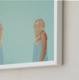 "nice to meet you" - Art Print in Pastel Blue by Jacob Loafman - Frame Close-up