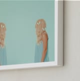 "nice to meet you" - Art Print in Pastel Blue by Jacob Loafman - Frame Close-up
