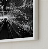 "Lighten-ing" - Art Print in ore black by Van Tsao - Frame Close-up