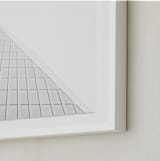 "Pyramid Building" - Art Print in Grey by Anna Western - Frame Close-up