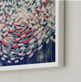 "Set Adrift" - Art Print in Limoges Blue by Denise Wong - Frame Close-up