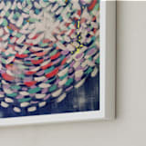 "Set Adrift" - Art Print in Limoges Blue by Denise Wong - Frame Close-up