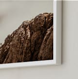 "Man and a Mountain" - Art Print in Earth by Uros Zagozen - Frame Close-up