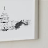 "Capitol Building" - Art Print in Charcoal by Paul Berthelot - Frame Close-up