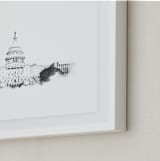 "Capitol Building" - Art Print in Charcoal by Paul Berthelot - Frame Close-up
