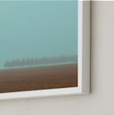 "Shrouded Trees" - Art Print in Dusty Cyan by Gabrial Reising - Frame Close-up