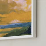 "Orange Lake" - Art Print in Bold Orange by Stephanie Goos Johnson - Frame Close-up