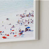 "Bright Beach" - Art Print in vibrant sun by Baumbirdy - Frame Close-up