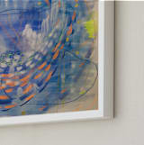 "Orbit" - Art Print in Cobalt Blue by Denise Wong - Frame Close-up