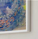 "Orbit" - Art Print in Cobalt Blue by Denise Wong - Frame Close-up