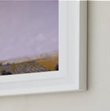 "Patchwork Fields" - Art Print in Ochre by Kara Schlabaugh - Frame Close-up