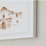 "The Alamo" - Art Print in Rust by Paul Berthelot - Frame Close-up